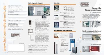 Flyer - balcom-electronic GmbH