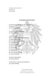 Entscheidung (275 KB) - Der Österreichische Verfassungsgerichtshof