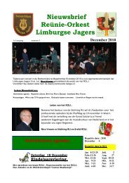Nieuwsbrief Reünie-Orkest Limburgse Jagers - De Limburgse Jagers
