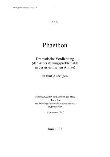 Phaethon - ein dramatisches Gedicht - Gerhard Grabbe