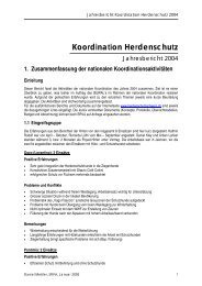 Jahresbericht Koordination Herdenschutz 2004