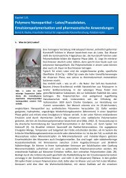 Polymere Nanopartikel - Pharmazie-lehrbuch.de