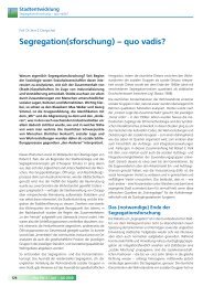 Segregation(sforschung) – quo vadis? - VHW