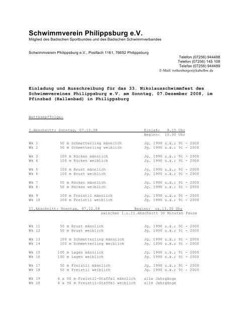 Schwimmverein Philippsburg e.V. - DSV