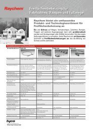 Technische Daten - Pentair Thermal Controls