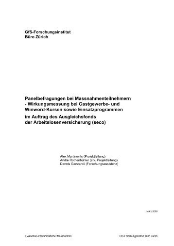 gesamte GfS-Bericht inkl. Zusammenfassung in deutscher ...