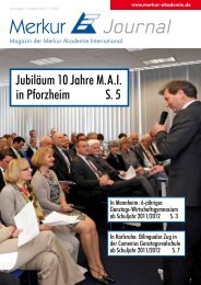 Merkur Journal 2/2011 - Comenius Ganztagsrealschule