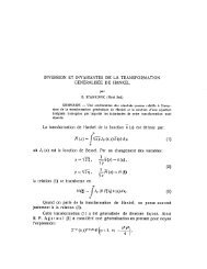 Inversion Et Invariantes De La Transformation Généralisée De Hankel