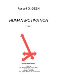 HUMAN MOTIVATION