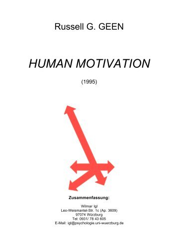 HUMAN MOTIVATION