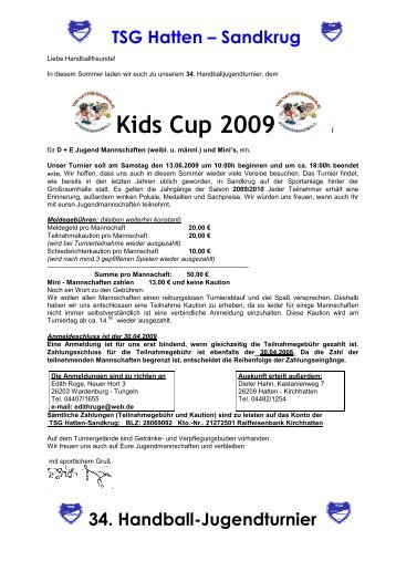 TSG Hatten – Sandkrug 34. Handball-Jugendturnier Kids Cup 2009