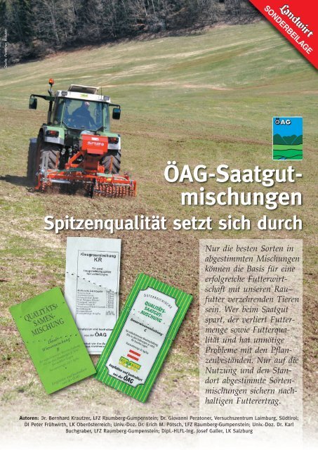 ÖAG-Saatgutmischungen - Ertl-Auer