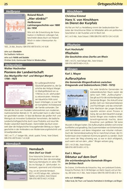 Verlagsprogramm - Verlag Regionalkultur