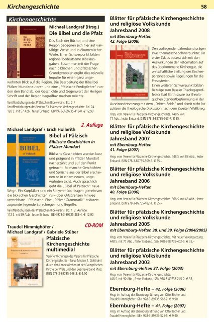 Verlagsprogramm - Verlag Regionalkultur