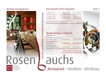 MenÜ Hochzeit - PDF - Rosenbauchs Restaurant|Vinothek|Wirtshaus