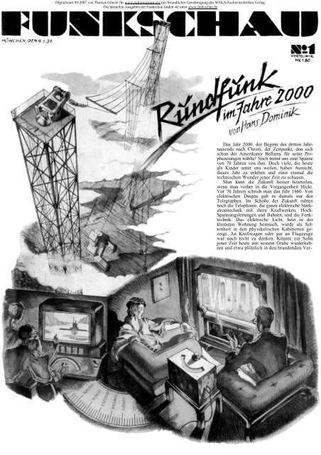 Funkschau 4.Jg Heft 1 1.Januar 1931 - Radiomuseum.org