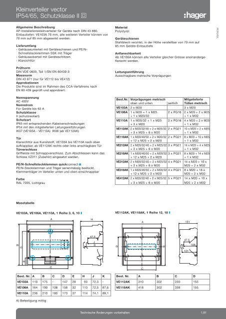 Verteiler - Hager