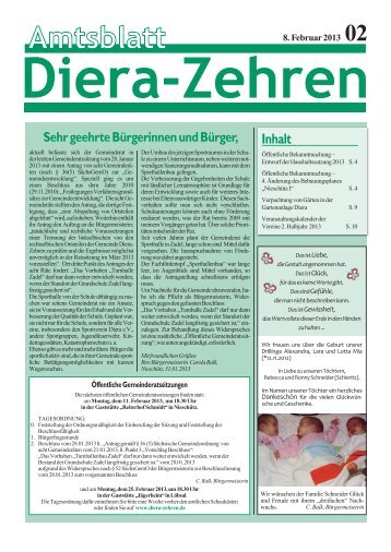 Amtsblatt 02/2013 - Diera-Zehren