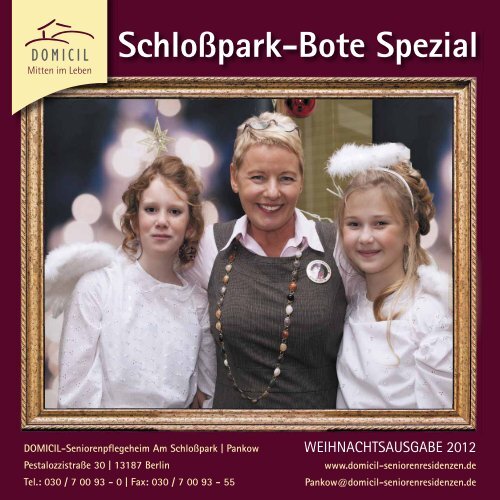 Schloßpark-Bote Spezial - DOMICIL Seniorenresidenzen