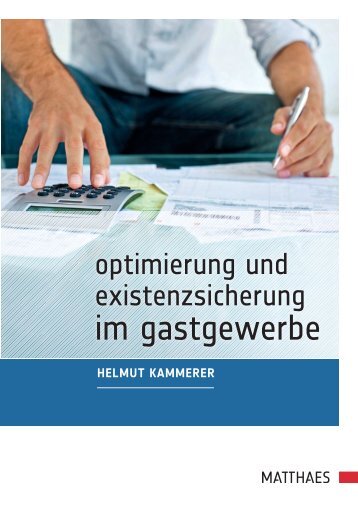 Optimierung & Existenzsicherung im Gastgewerbe - DEHOGA Shop