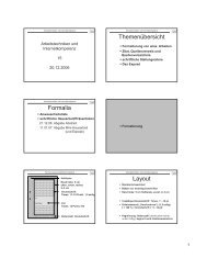 Themenübersicht Formalia Layout - Formen wissenschaftlichen ...