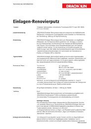 Einlagen-Renovierputz - Dracholin GmbH