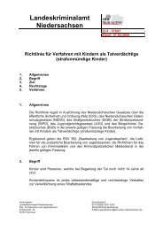 Richtlinie Strafunmündige - Landeskriminalamt Niedersachsen