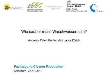 Nahrungsmittel waschen verlangt nach sauberem Wasser - VSA