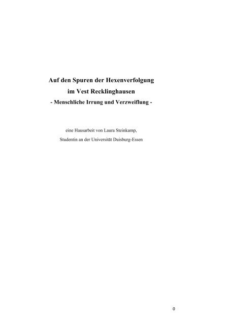 Auf Den Spuren Der Hexenverfolgung Im Vest Anton Praetorius