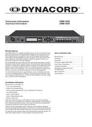 Datenblatt - Dynacord