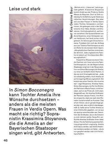 Interview mit Krassimira Stoyanova - Bayerische Staatsoper