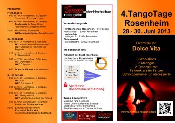 4.TangoTage Rosenheim 28.- 30. Juni 2013 - Tango Argentino in ...