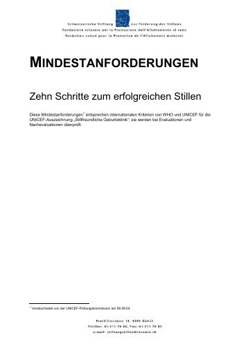 BFHI Mindestanforderungen-2009