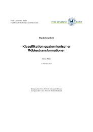 Quaternionische Möbiustransformationen - Julius Plenz - Welcome!