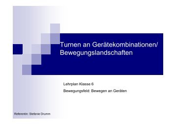 Turnen an Gerätekombinationen/ Bewegungslandschaften