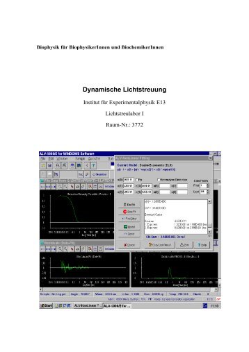 Dynamische Lichtstreuung - E13