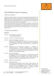 THE WEDDING Zeitplan Triumphzug - Heidelberg Marketing GmbH