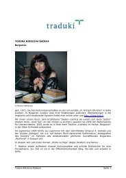 Todora Nikolova Radeva Seite 1 TODORA NIKOLOVA ... - Traduki