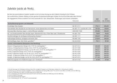 Preisliste Mercedes-Benz S-Klasse Limousine (W/V221) vom 28.10.2008.