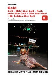 über Geld - Theater an der Parkaue