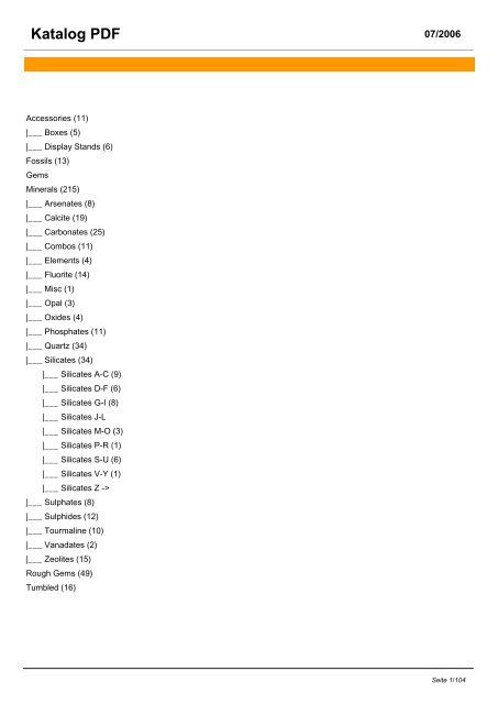 Katalog PDF - Minerals.se