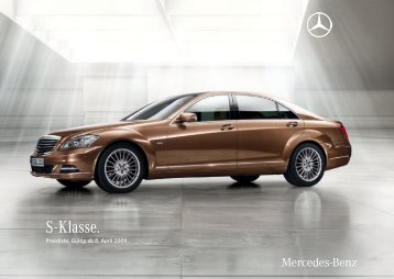 Preisliste Mercedes-Benz S-Klasse Limousine (W/V221) vom 08.04.2009.