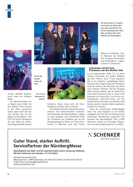 Das NürnbergMesse+Congress Magazin - Suesswarenversand.de