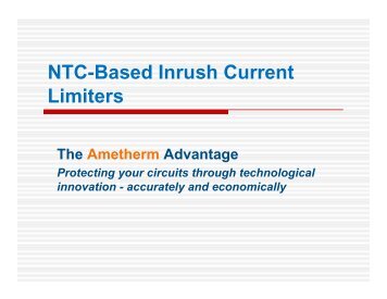 NTC-Based Inrush Current Limiters - Newark