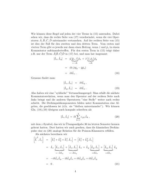 Kurzskript zur Vorlesung Quantenmechanik I, Prof. W. Vogelsang ...