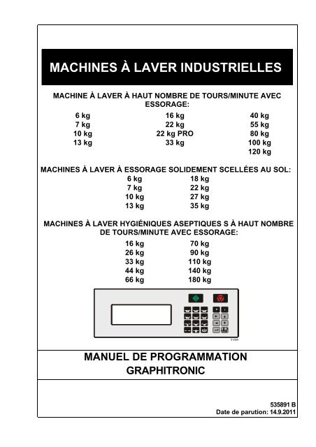 MACHINES À LAVER INDUSTRIELLES