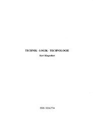 TECHNIK - LOGIK - TECHNOLOGIE Kurt Klagenfurt ISSN 1028-2734