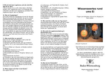 Wissenswertes rund ums Ei (Flyer)