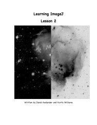 Learning ImageJ Lesson 2 - University of Texas Astronomy Program