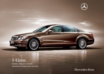 Preisliste Mercedes-Benz S-Klasse Limousine (W/V221) vom 05.07.2010.